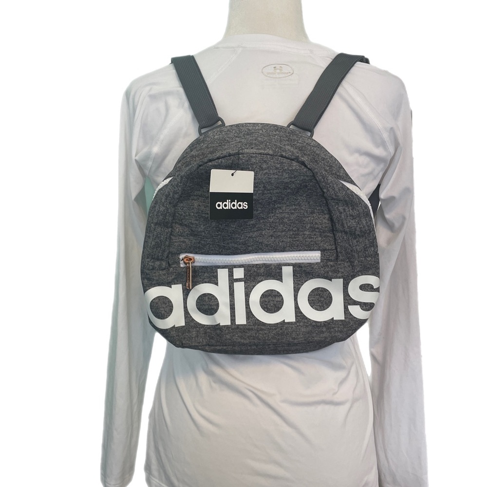 NWT Adidas Linear Mini Backpack grey/white